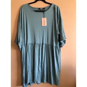 Tshirt smock dress - blue